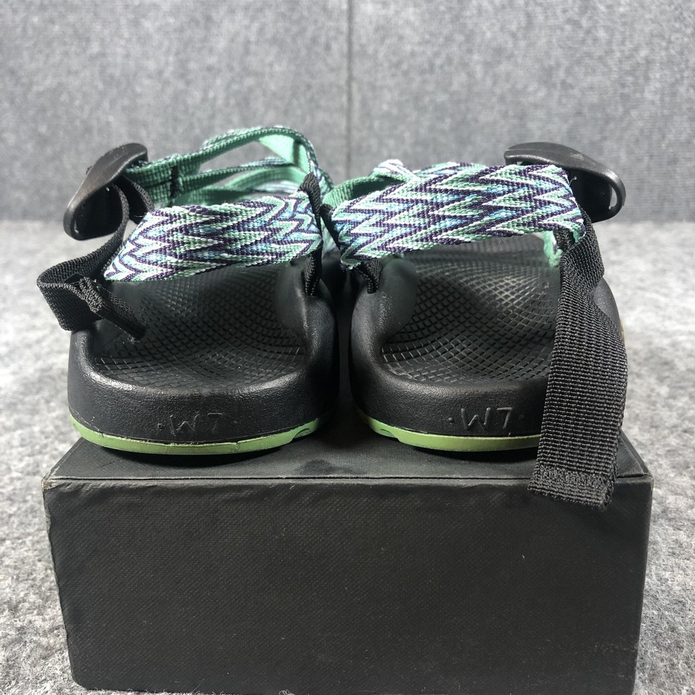 Chaco Z‎ Strap Sandals Womens 7 Black Green Adjustable Hiking Sport Comfort - Picture 7 of 16